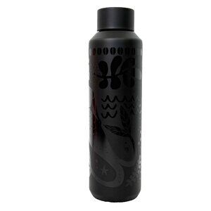 Starbucks Mermaid Vacuum Insulated Water Bottle Stainless Steel Black 20oz NEW